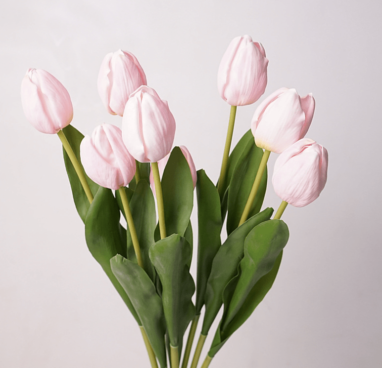 19''T Real Touch Tulips bunch, Faux Tulips Spring Flowers - HER Home Design Boutique