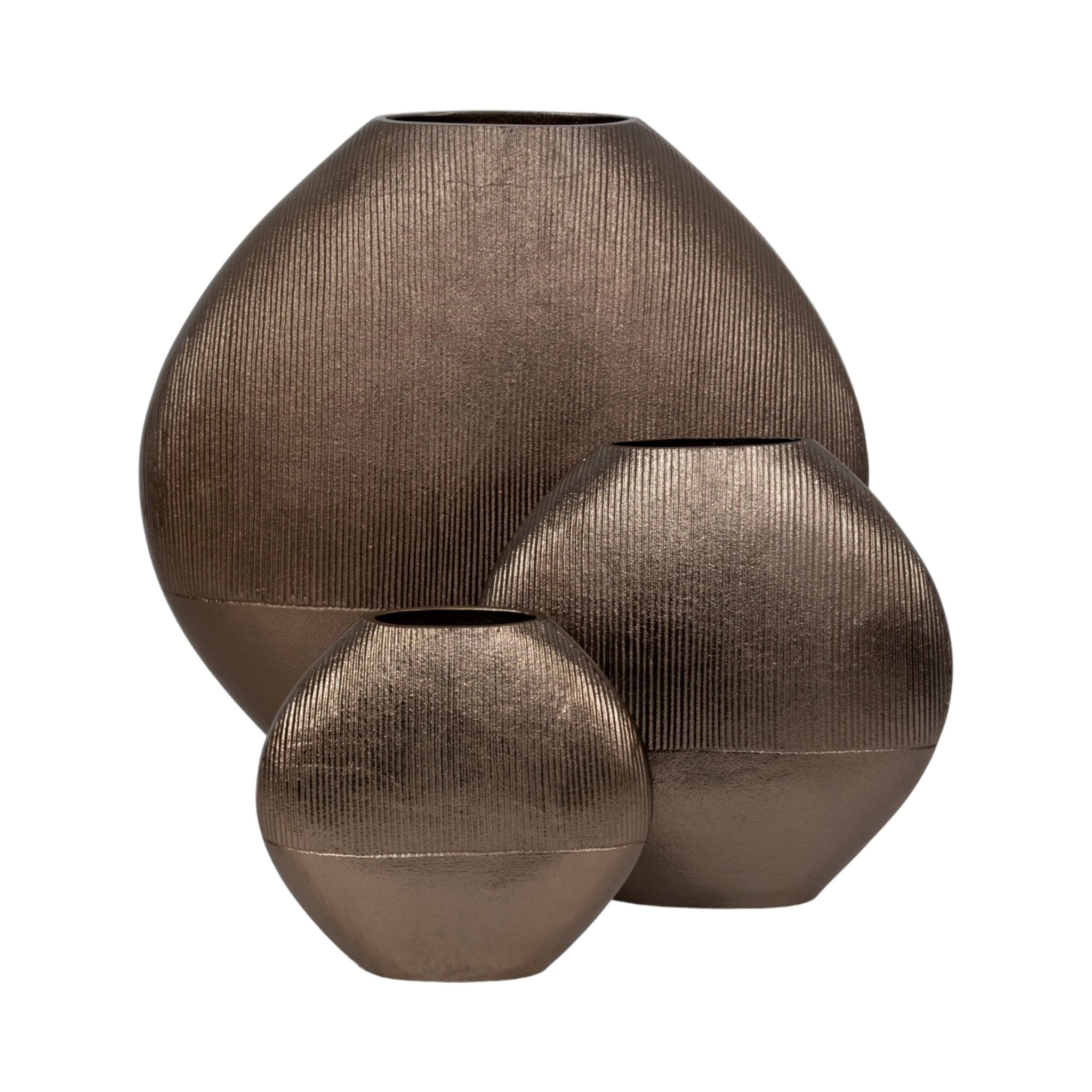 22 in. Bronze Metal with Antique Finish Decorative Vase - HER Home Design Boutique