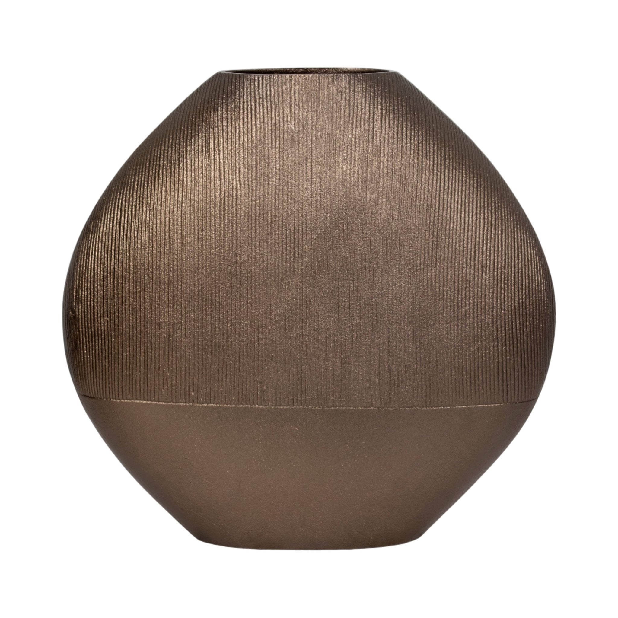 22 in. Bronze Metal with Antique Finish Decorative Vase - HER Home Design Boutique