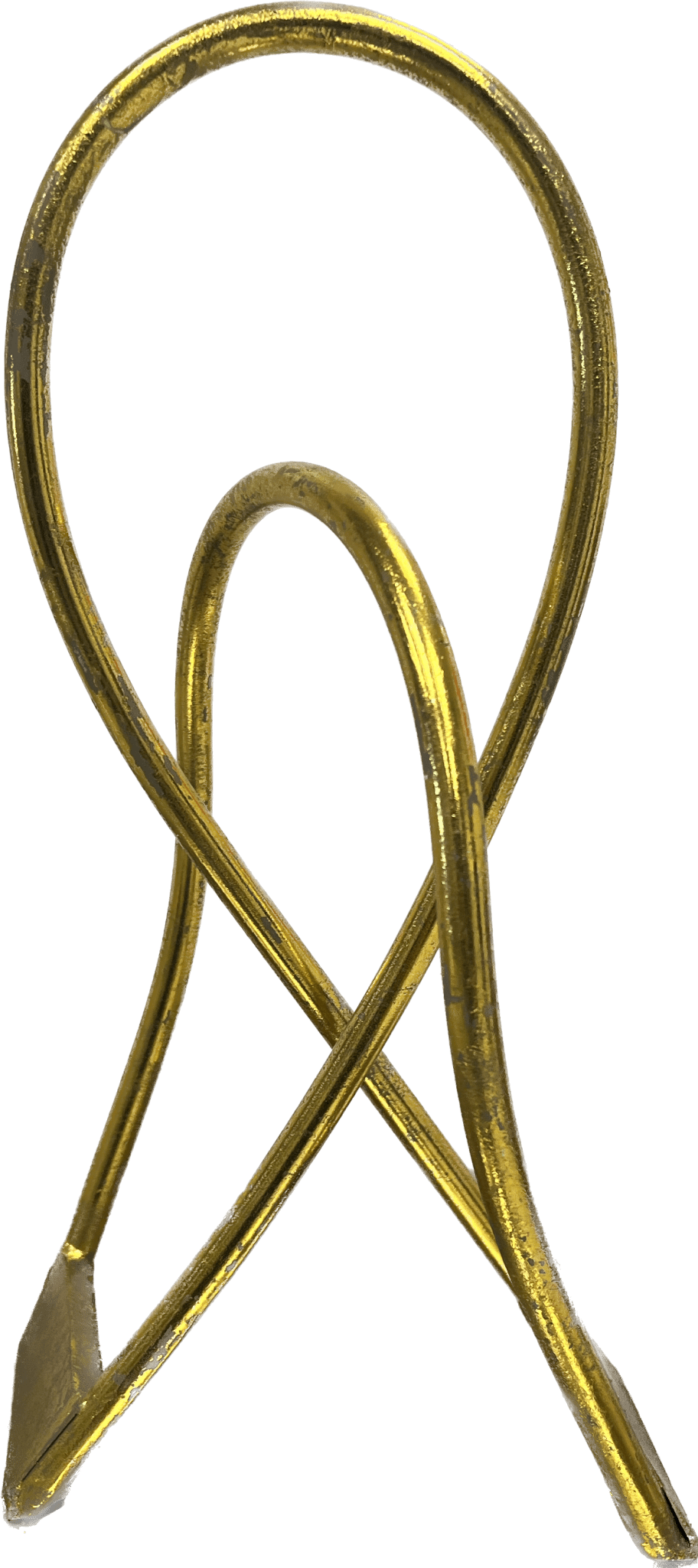 Abstract Paper Clip Sculpture Art in Gold - HER Home Design Boutique