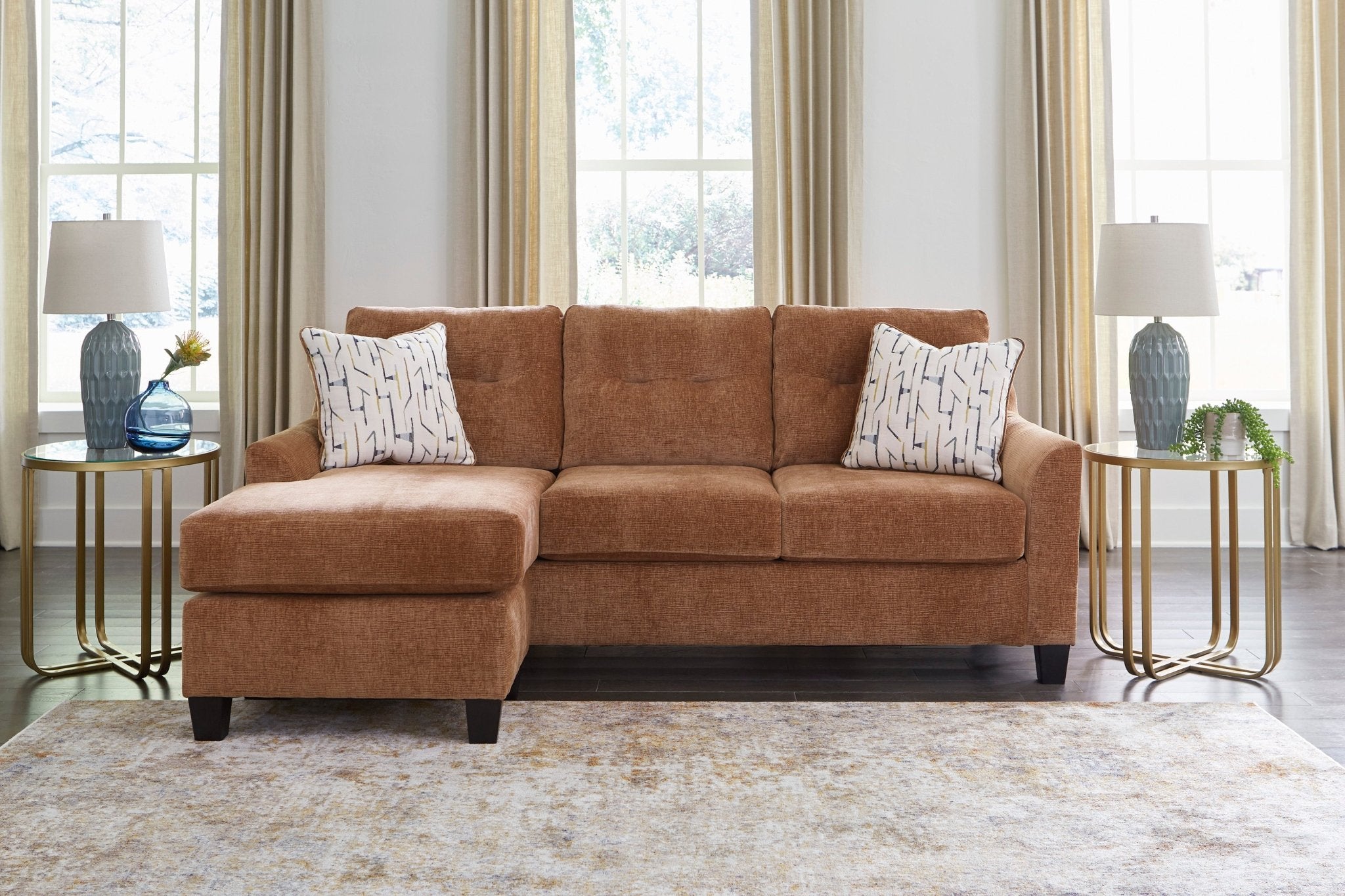 Amity Bay Sofa Chaise in Clay - HER Home Design Boutique