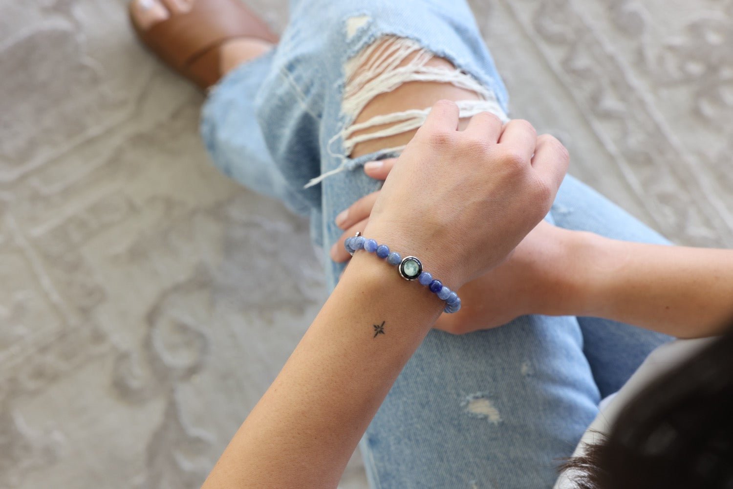 Blue Sodalite Bracelite - Moonglow - HER Home Design Boutique