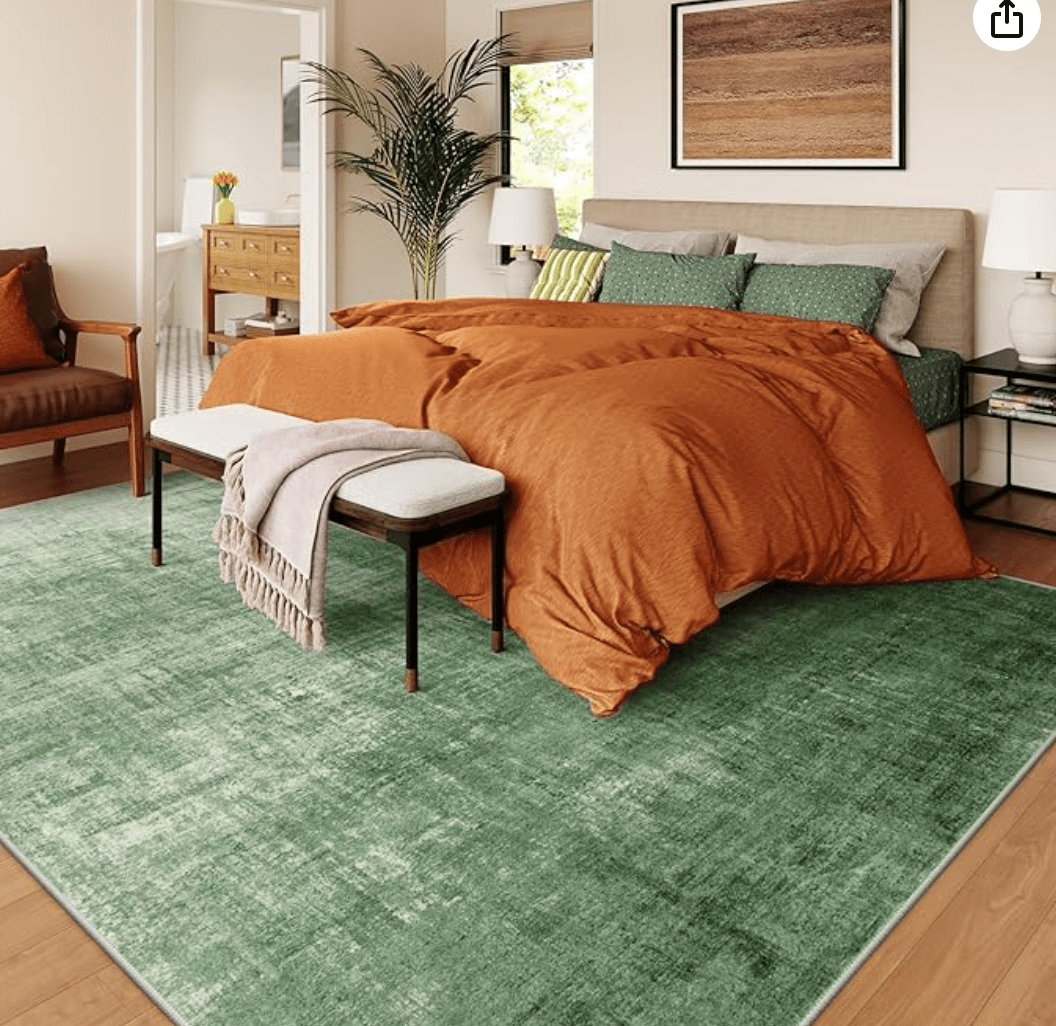 Boho 8 x 10 Area Rug in Green - HER Home Design Boutique