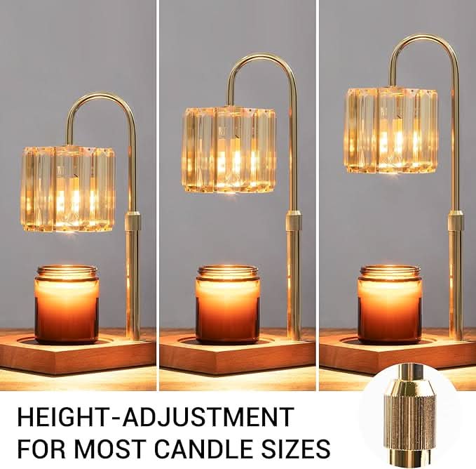 Candle Warmer Lamp - Amber Glass - HER Home Design Boutique