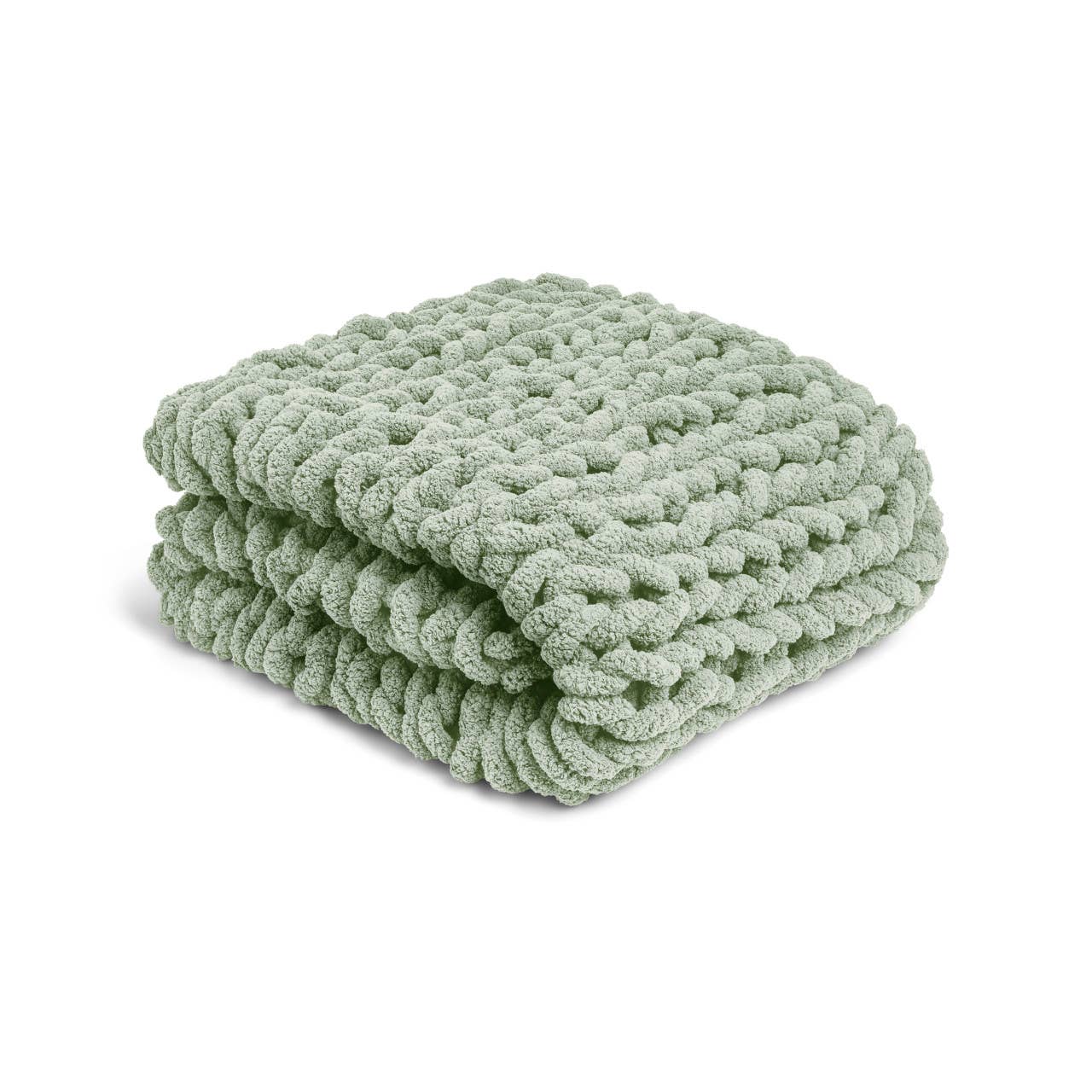 Chunky Knit Throw Blanket - Eucalyptus - HER Home Design Boutique