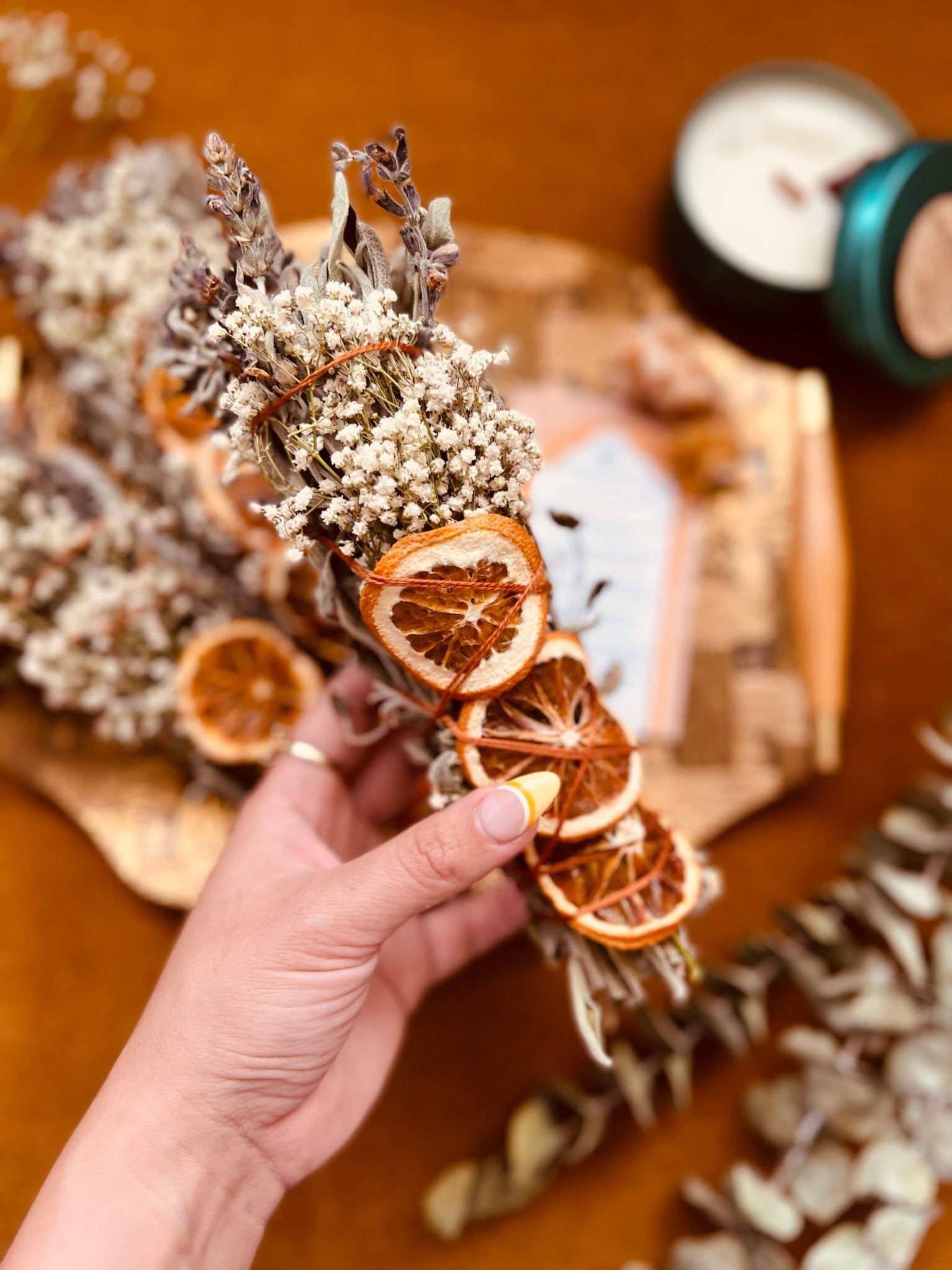 CITRUS HARVEST Sage Bundle - SEASONAL Smudge - FALL + WINTER - HER Home Design Boutique