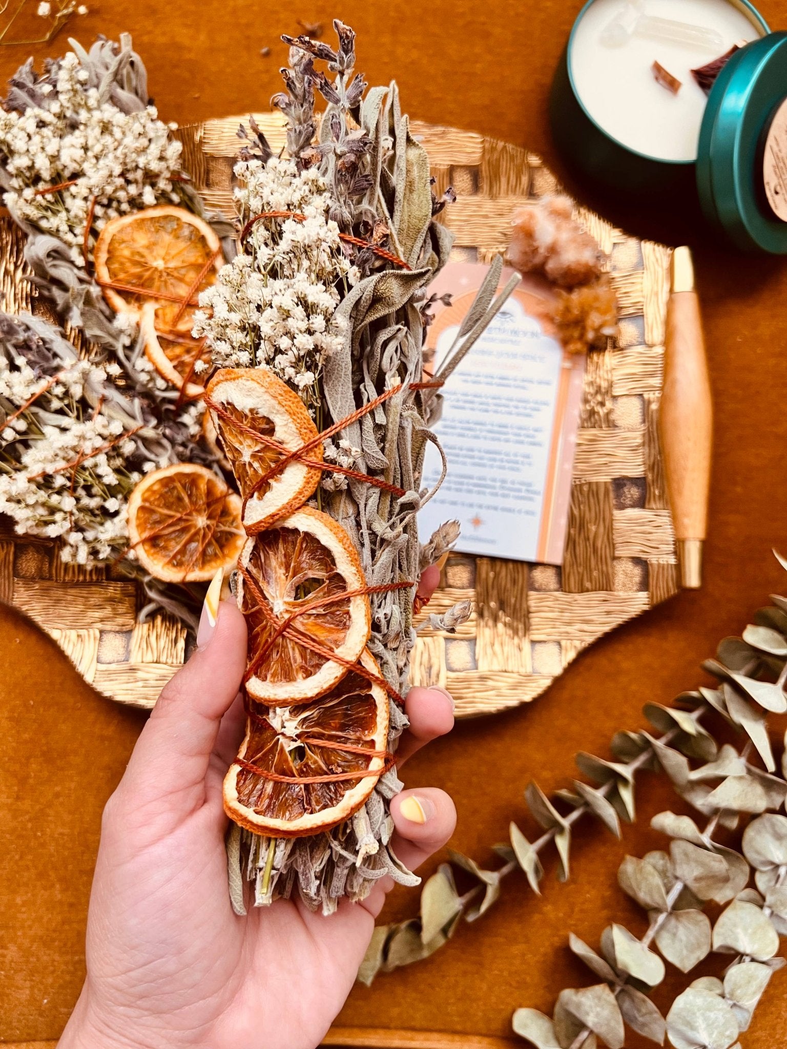 CITRUS HARVEST Sage Bundle - SEASONAL Smudge - FALL + WINTER - HER Home Design Boutique
