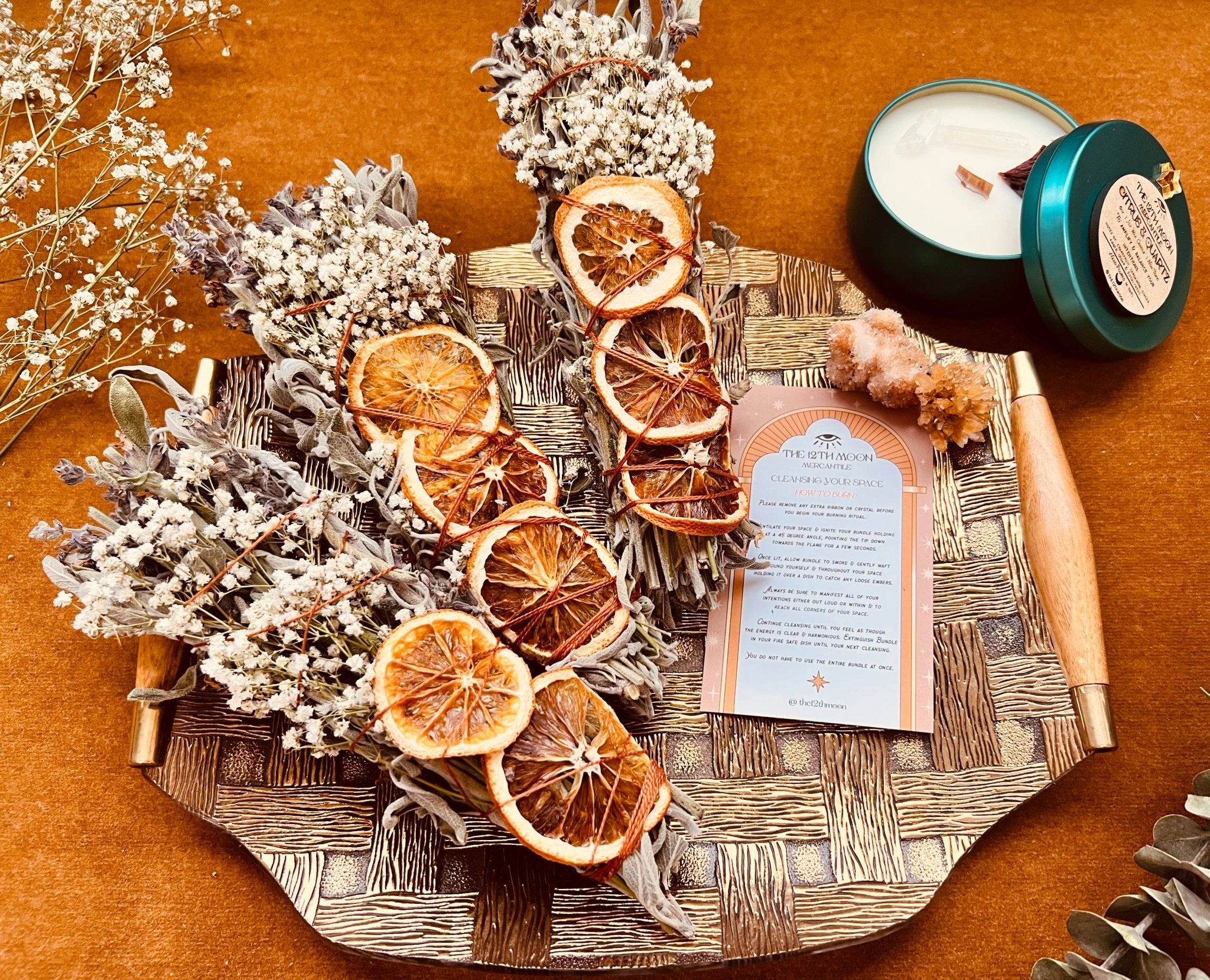 CITRUS HARVEST Sage Bundle - SEASONAL Smudge - FALL + WINTER - HER Home Design Boutique