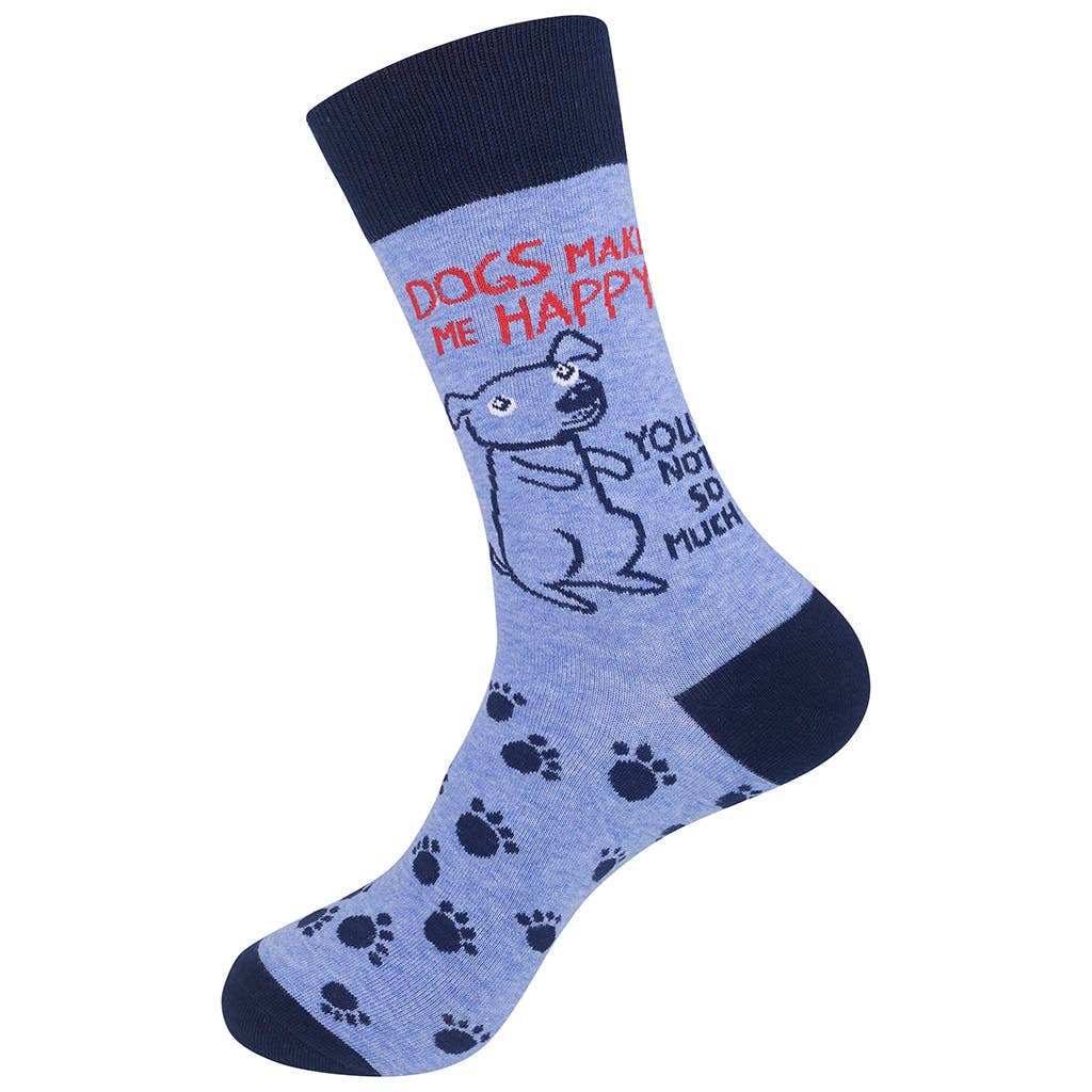 Dogs Make Me Happy, You Not So Much Socks | Funny Socks - HER Home Design Boutique