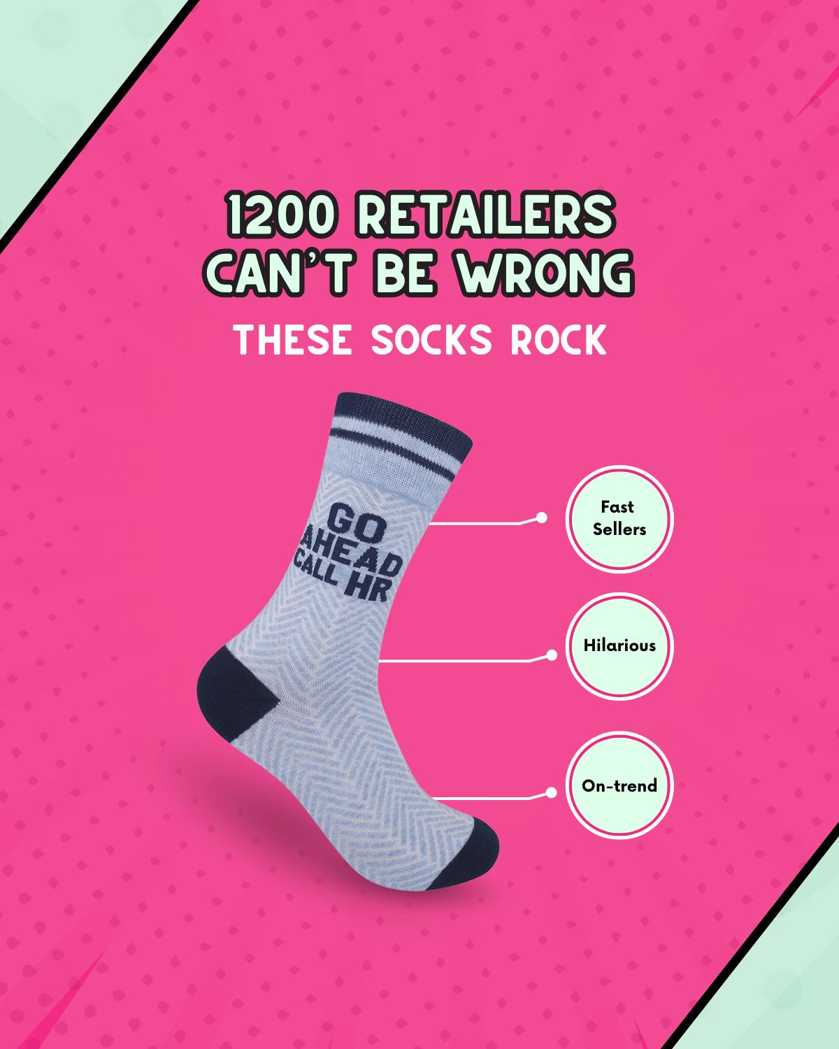 Go Ahead Call HR Socks | Funny Unisex Socks | Fun Socks - HER Home Design Boutique