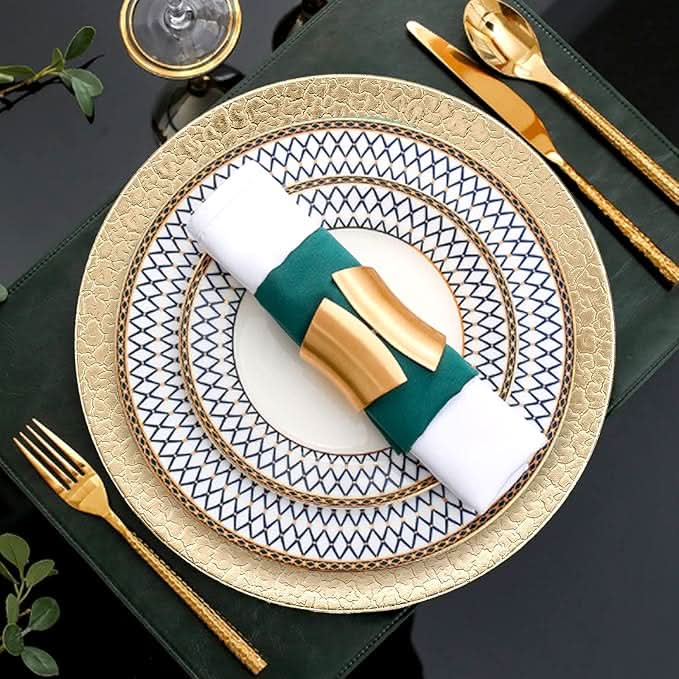 Gold Dinner Charger Plates - HER Home Design Boutique