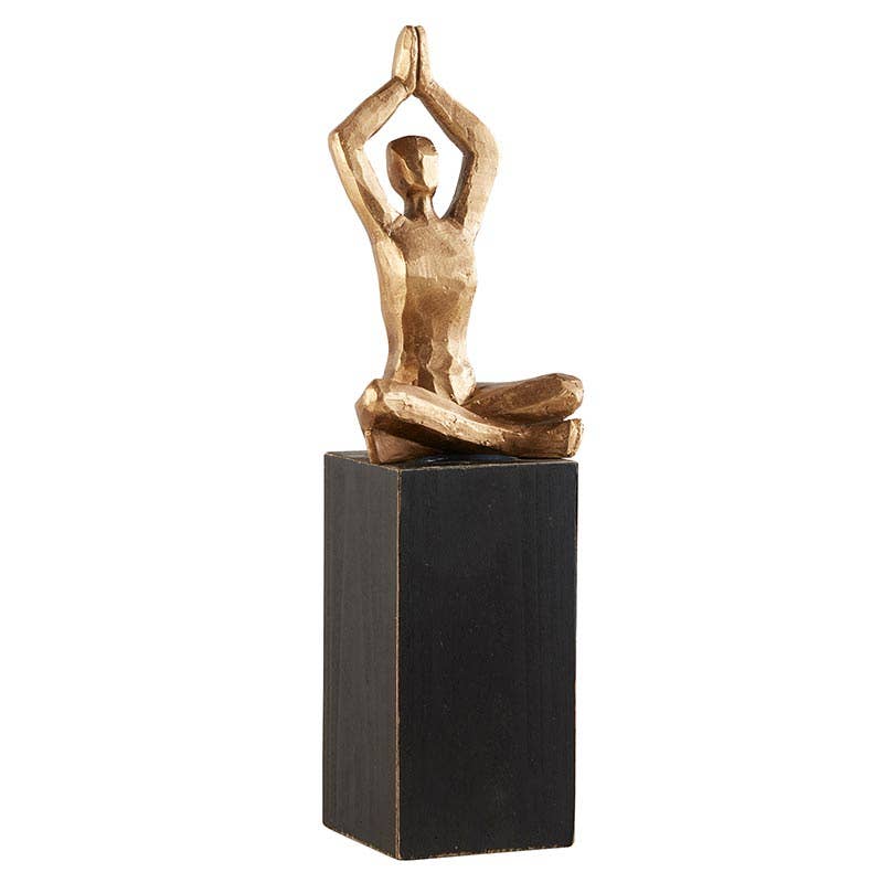 Gold Sukhasana Statue - HER Home Design Boutique