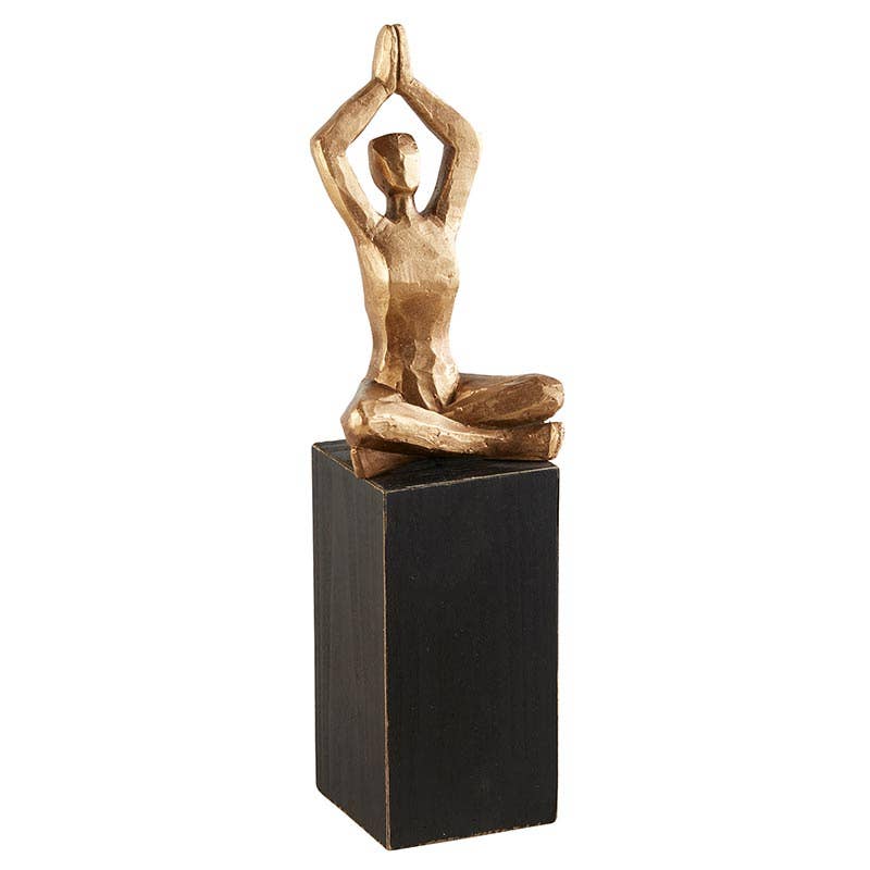 Gold Sukhasana Statue - HER Home Design Boutique