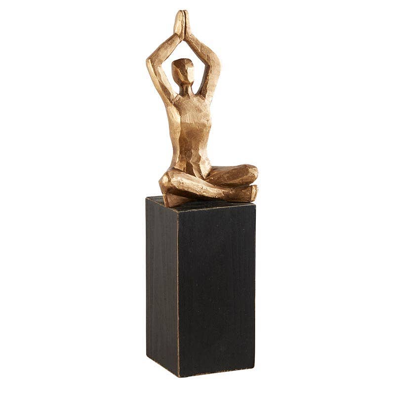 Gold Sukhasana Statue - HER Home Design Boutique