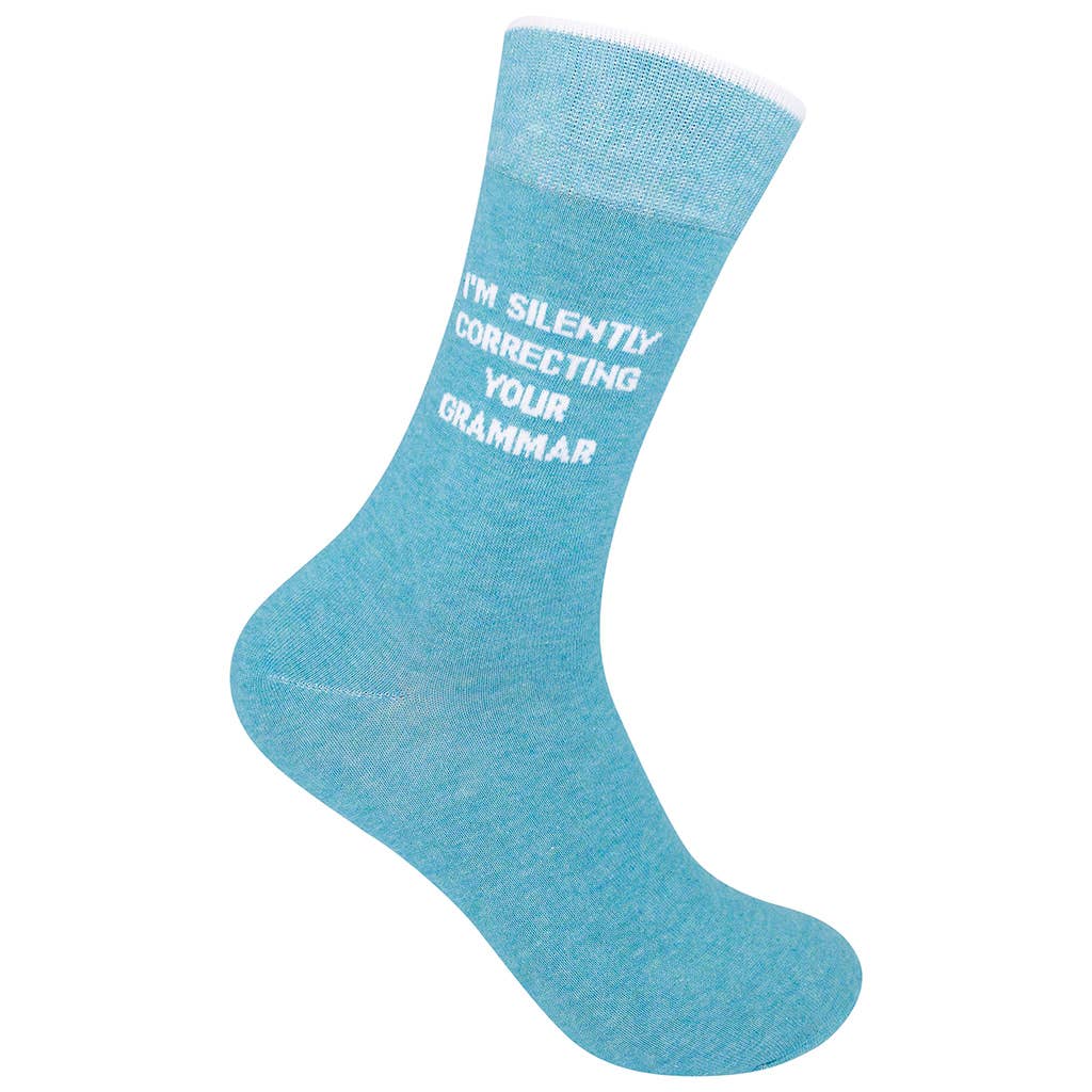I'm Silently Correcting Your Grammar Socks | Funny Socks - HER Home Design Boutique