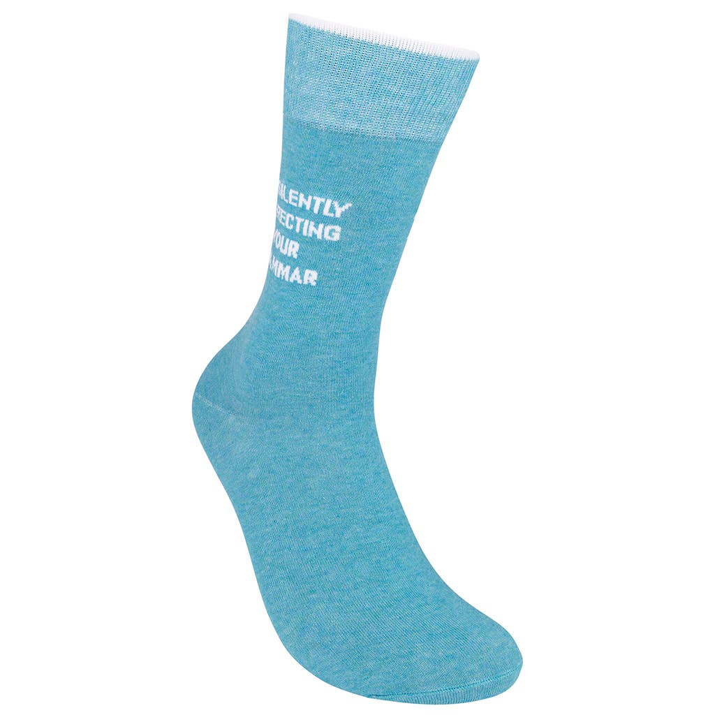 I'm Silently Correcting Your Grammar Socks | Funny Socks - HER Home Design Boutique