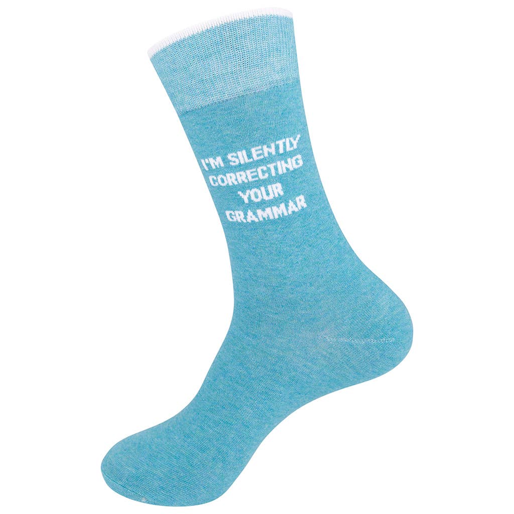 I'm Silently Correcting Your Grammar Socks | Funny Socks - HER Home Design Boutique