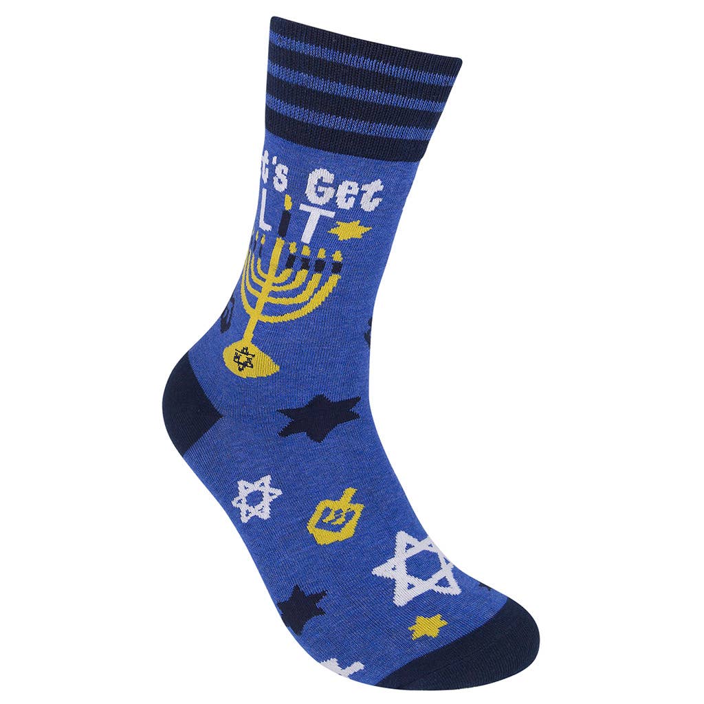Let's Get Lit Hanukkah Socks - HER Home Design Boutique