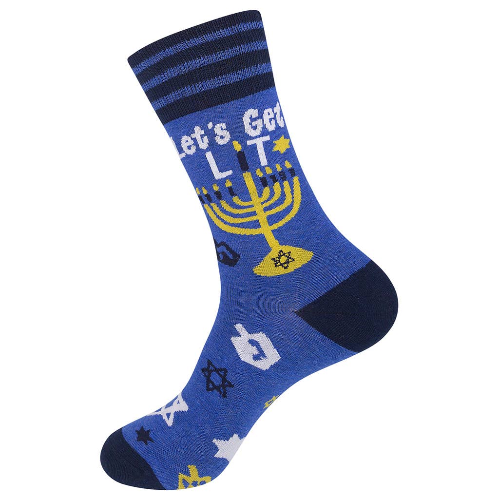 Let's Get Lit Hanukkah Socks - HER Home Design Boutique