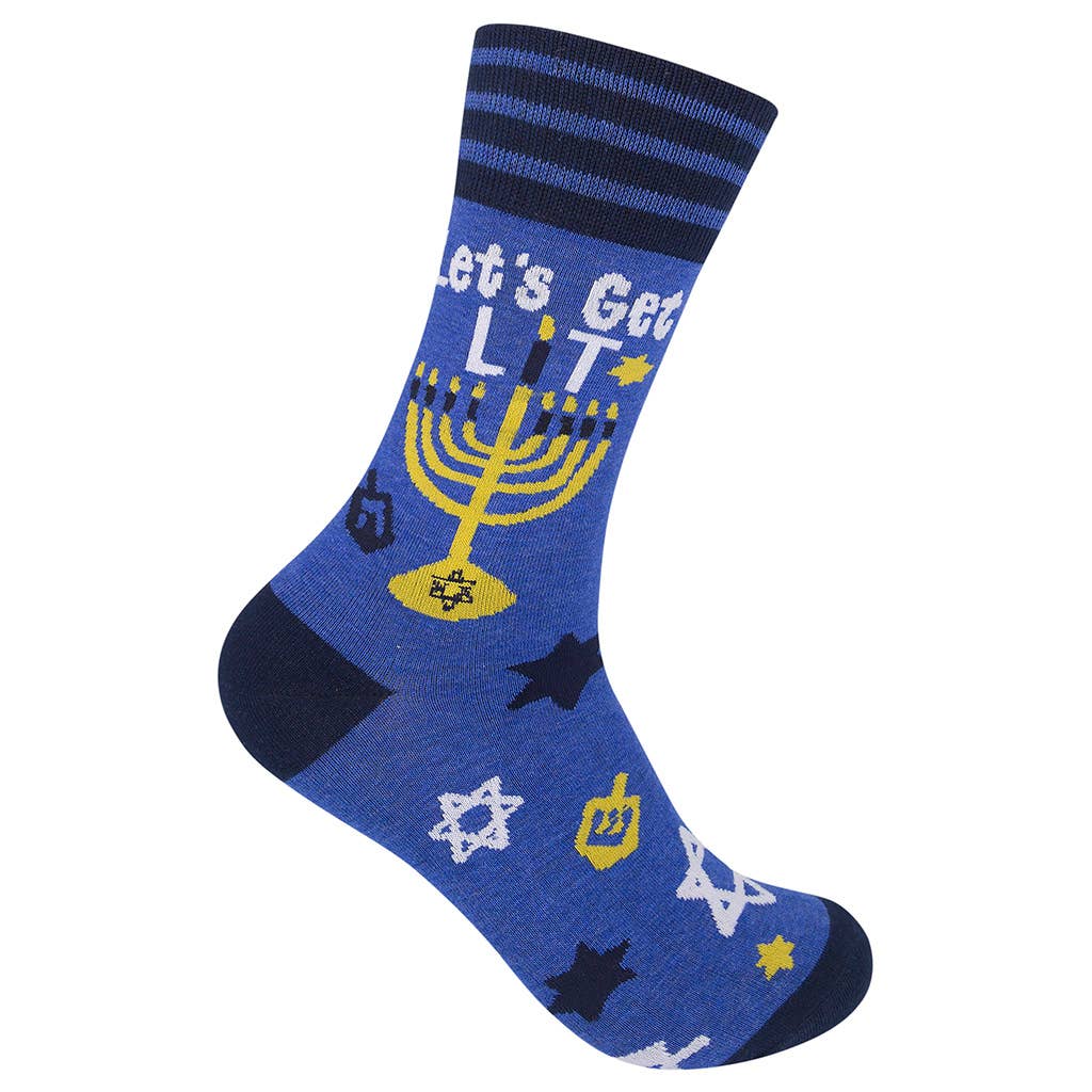 Let's Get Lit Hanukkah Socks - HER Home Design Boutique