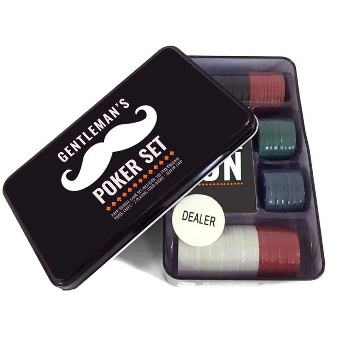 Men's Professional Poker in a Tin Set Mad Man - HER Home Design Boutique