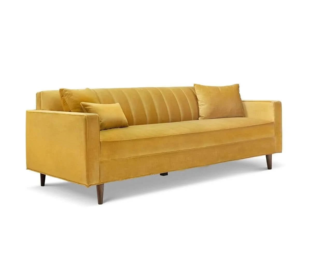 Mid - Century Modern Sofa in Mustard - HER Home Design Boutique