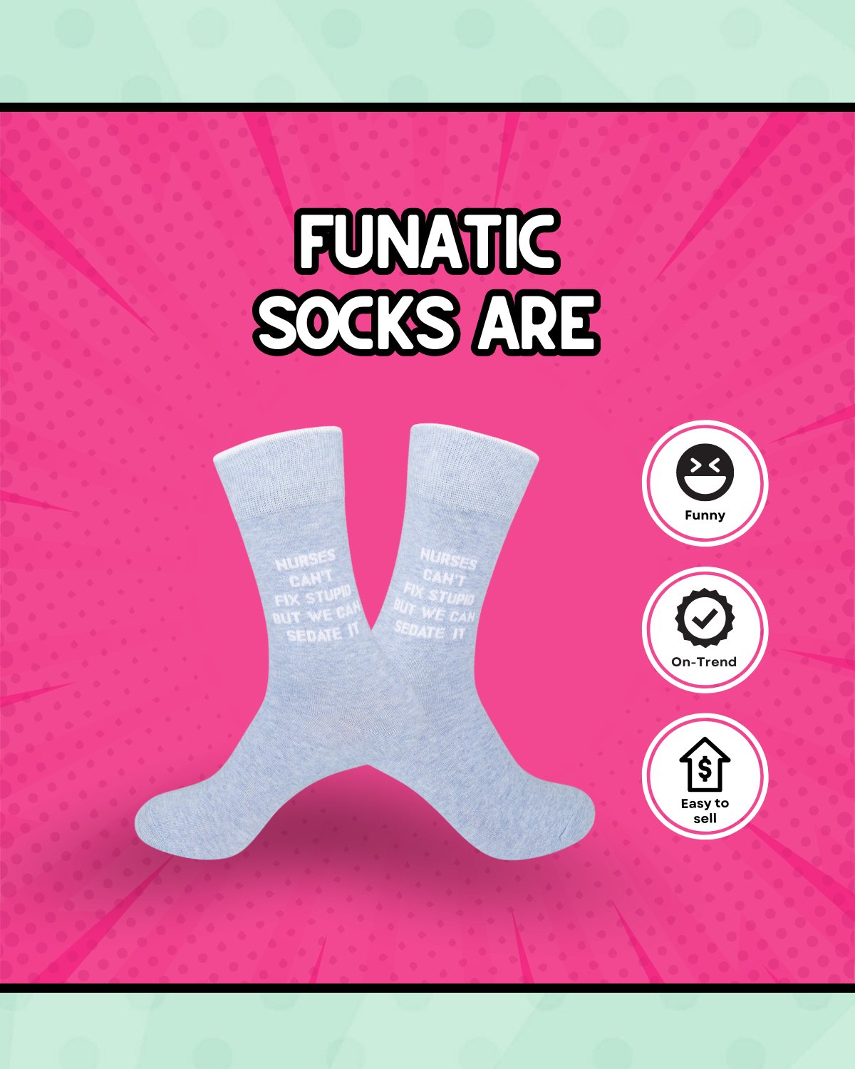 Nurses Can't Fix Stupid But They Can Sedate It Socks | Funny - HER Home Design Boutique