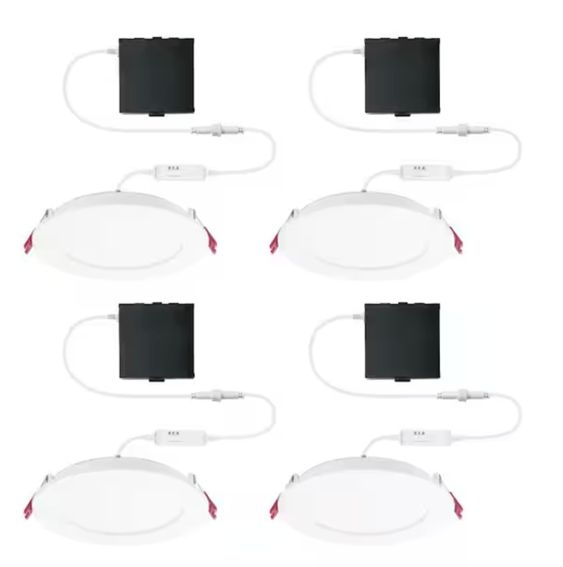 Pro Value Series LED 6 in Round Adj Color Temp Canless Recessed Light for Kitchen Bath Living rooms, Wht 4 - Pk - HER Home Design Boutique