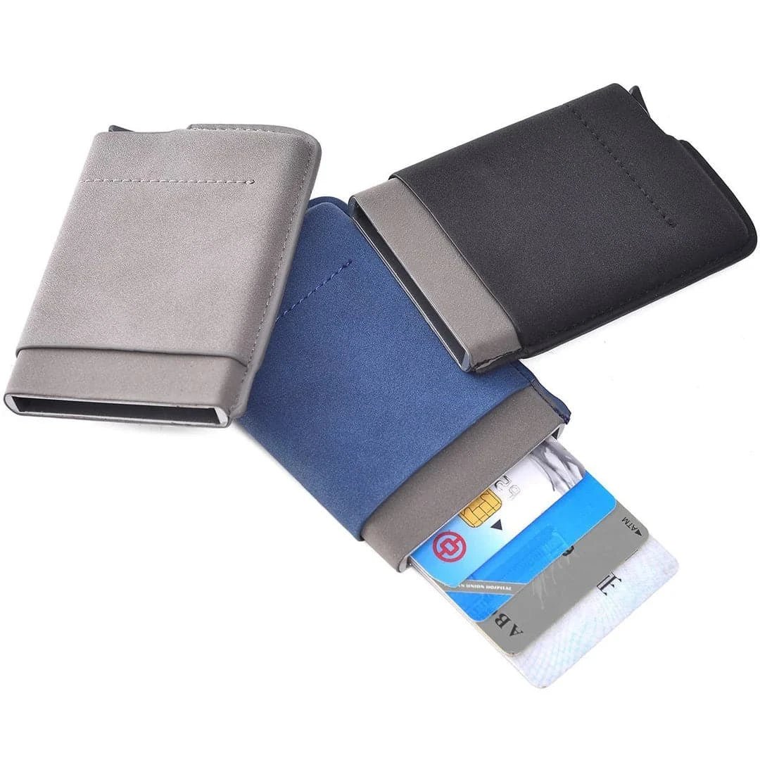 RFID Credit Card Safe & Wallet - Navy - HER Home Design Boutique