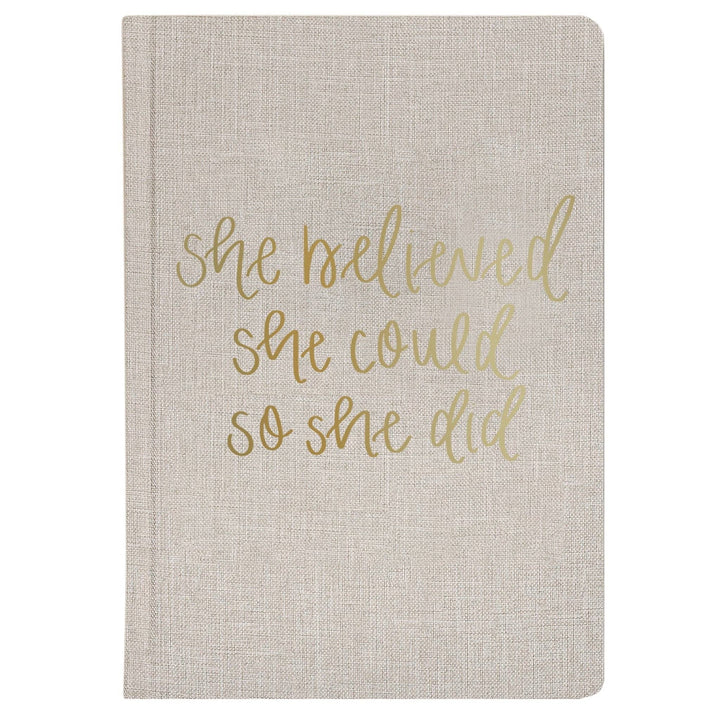 She Believed She Could Fabric Journal - Home Decor & Gifts - HER Home Design Boutique