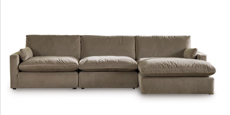 Sophie 3-Piece Sectional Sofa Chaise in Cocoa - HER Home Design Boutique