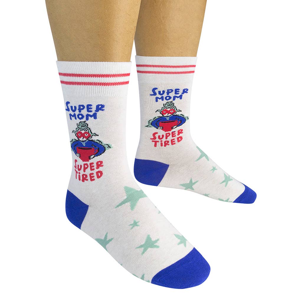 Super Mom. Super Tired Socks - HER Home Design Boutique