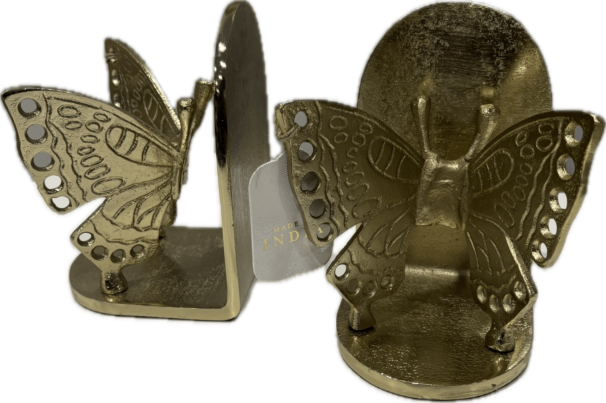 Transitional Butterfly Bookends in Gold (Set of 2) - HER Home Design Boutique