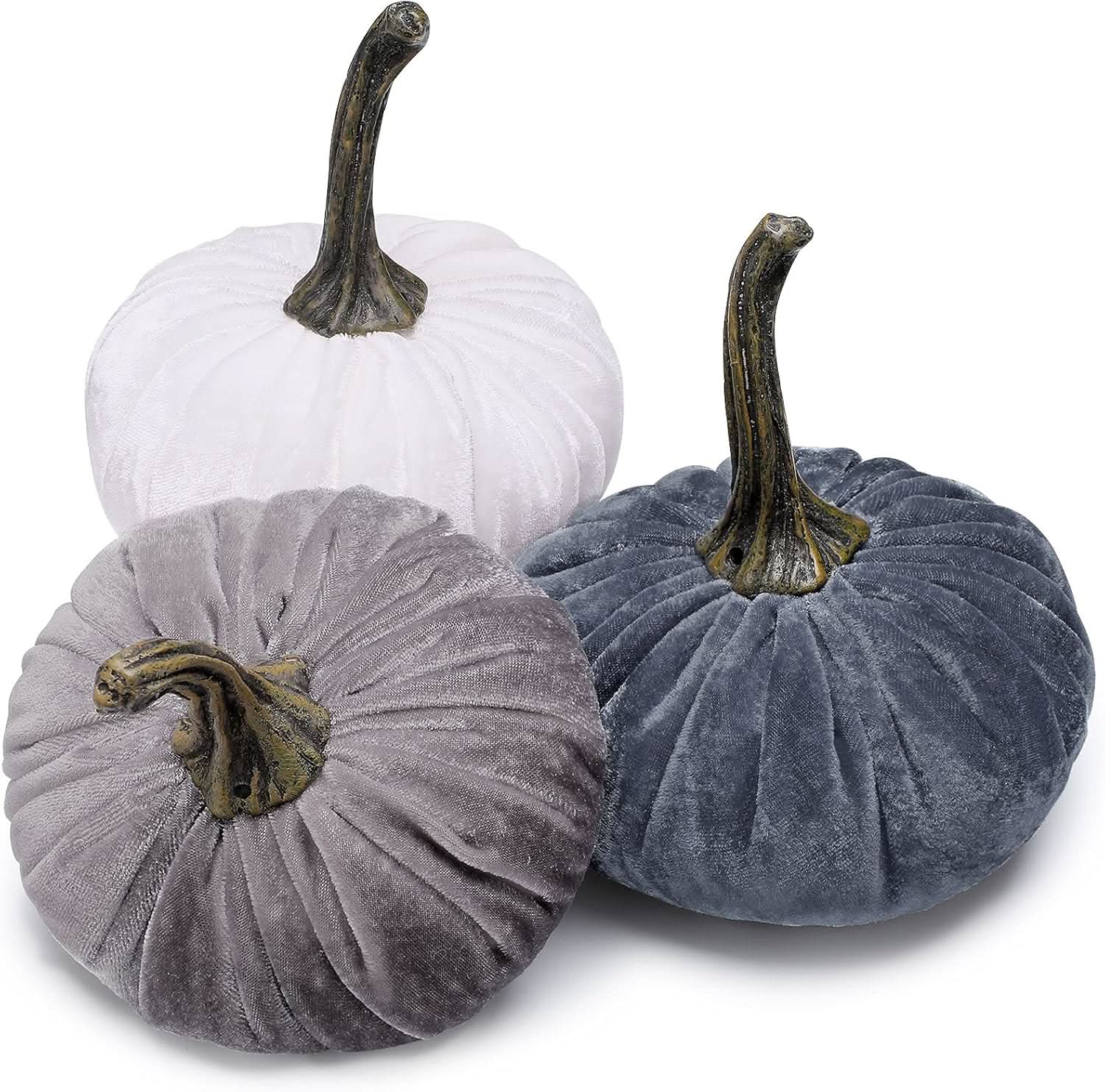 Velvet Pumpkins with Stems - HER Home Design Boutique