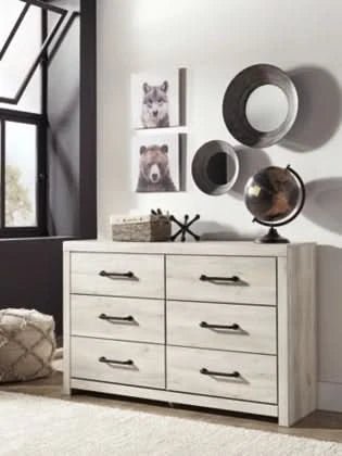 Whitewash Six Drawer Dresser - HER Home Design Boutique