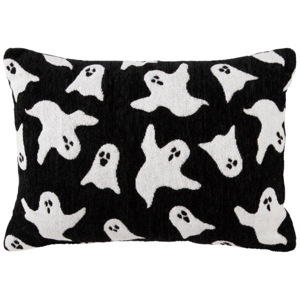 Woven Boo Ghost Throw Pillow - HER Home Design Boutique