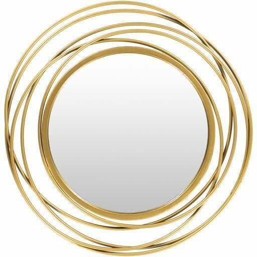 21x22 Round Mirror in Gold - HER Home Design Boutique