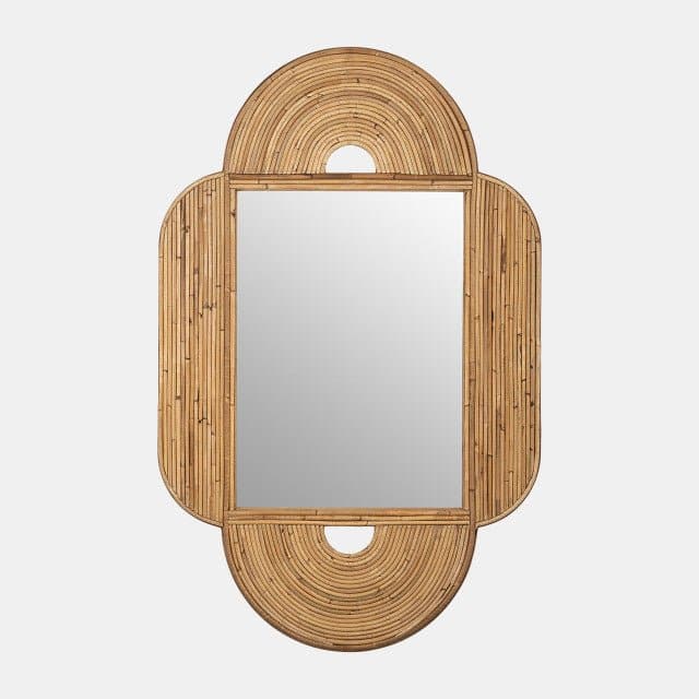 30x47" Rectangular Mirror, Natural Rattan - HER Home Design Boutique