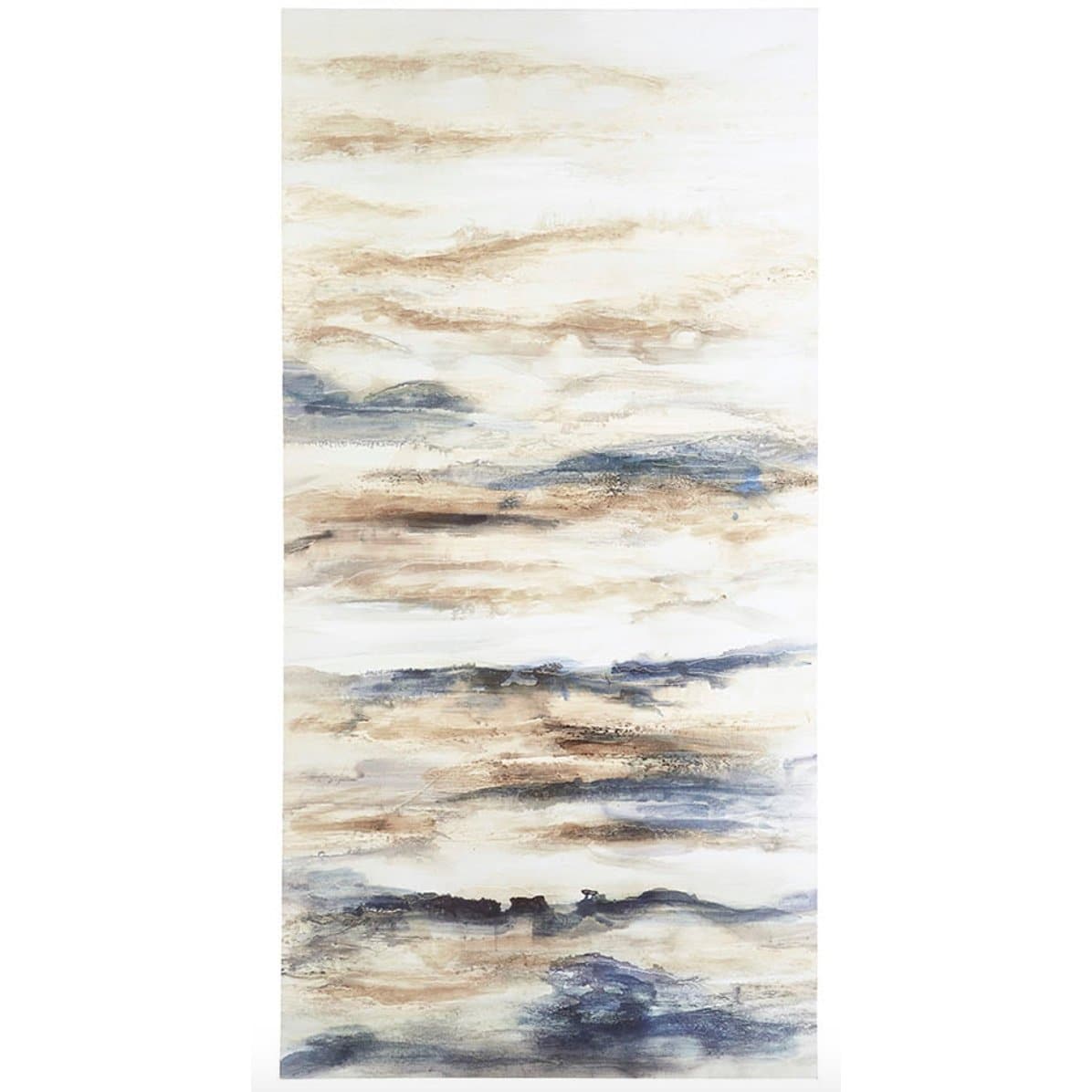 30x60 Wall Art in Blue and Tan - HER Home Design Boutique