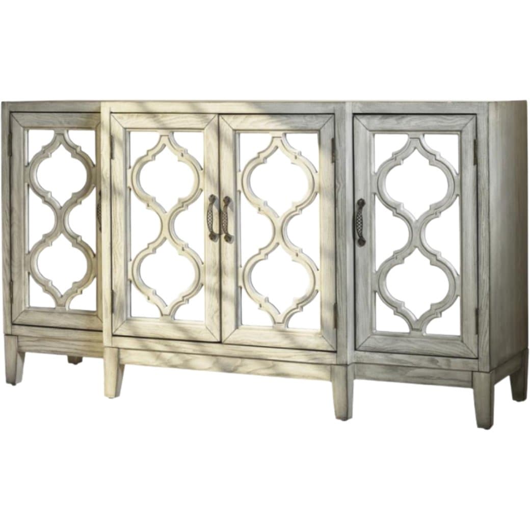 4-Door Accent Cabinet in Antique White - HER Home Design Boutique