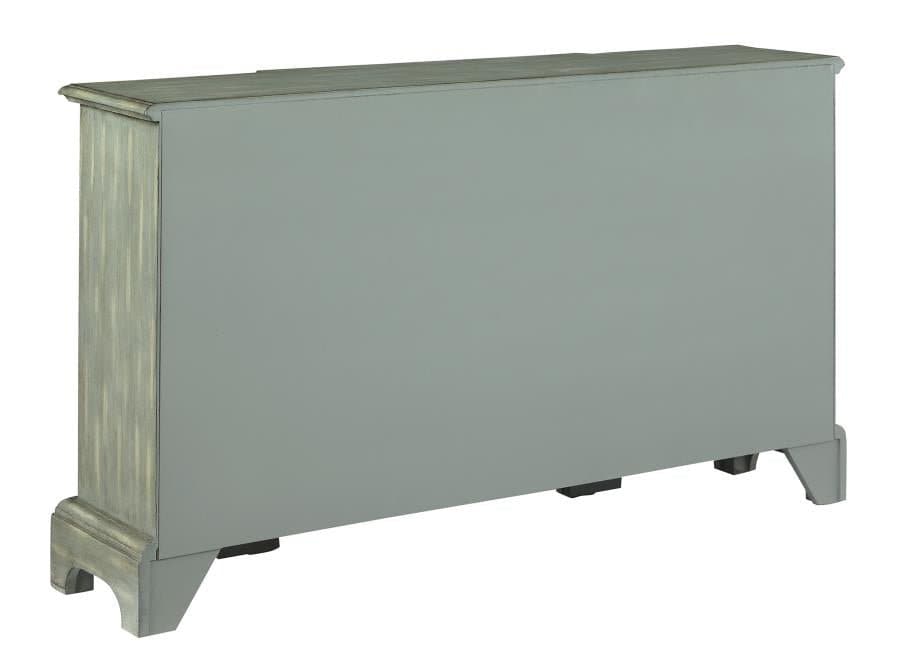 4-door Accent Cabinet in Weathered Gray - HER Home Design Boutique