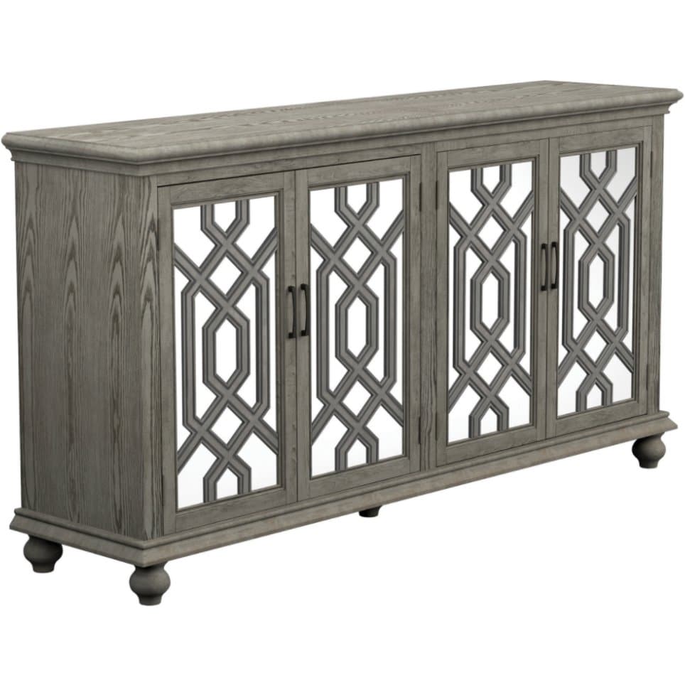 4-door Accent Cabinet in Weathered Gray - HER Home Design Boutique