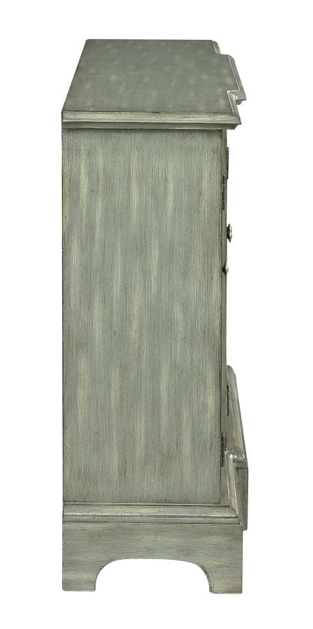 4-door Accent Cabinet in Weathered Gray - HER Home Design Boutique