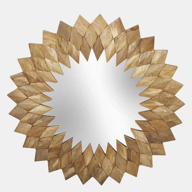 44" Wall Mirror in Golden Brown - HER Home Design Boutique