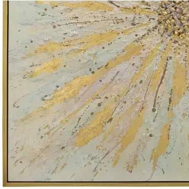 52x52 Gold Burst with Gold Frame - HER Home Design Boutique