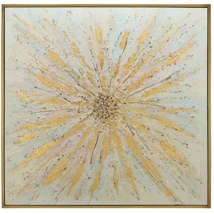 52x52 Gold Burst with Gold Frame - HER Home Design Boutique