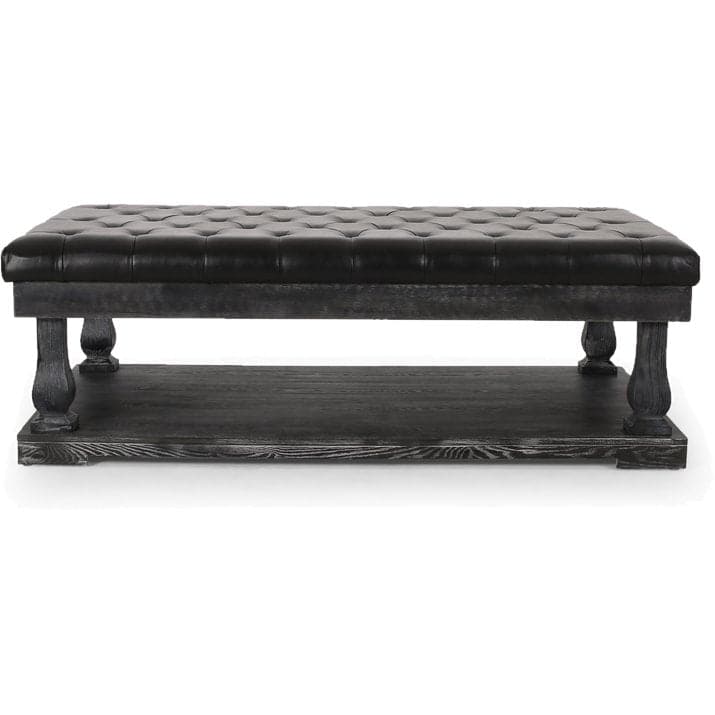 59" Tufted Rectangle Cocktail with Storage Ottoman - HER Home Design Boutique