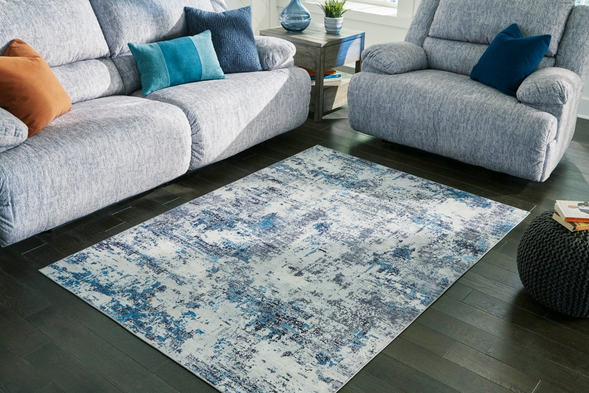 7'10" x 10' Area Rug in Blue - HER Home Design Boutique