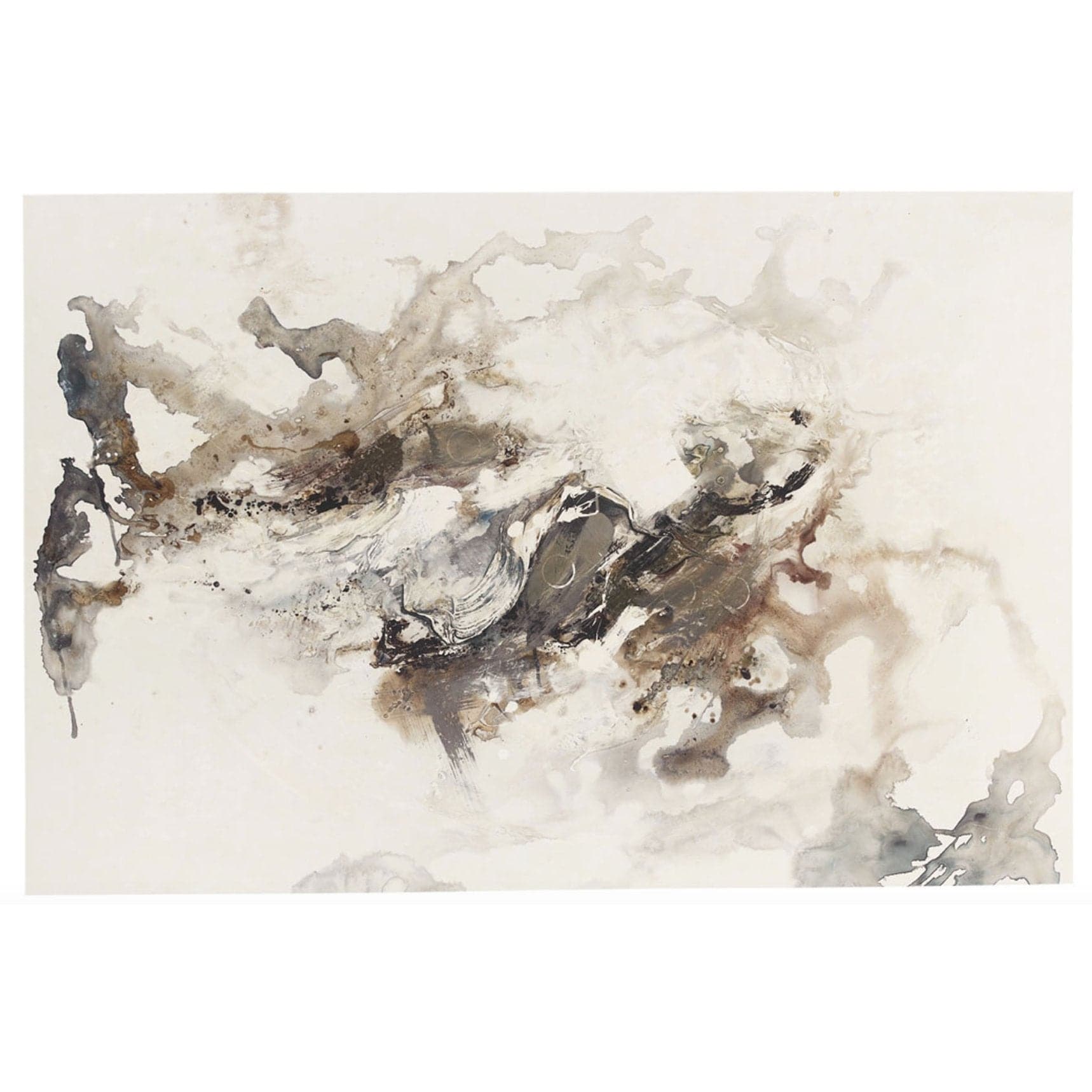 72x48 Contemporary Wall Art in Gray/Brown/White Blue/Blk - HER Home Design Boutique