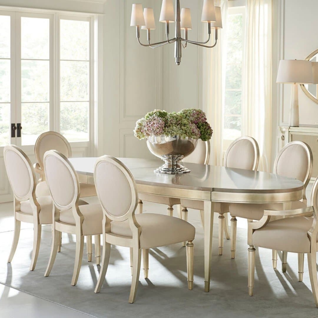 A House Favorite Oval Dining Table in Gold - HER Home Design Boutique